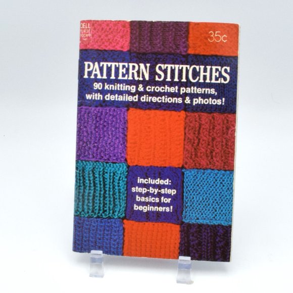 Vintage Pattern Stitches 90 Knitting & Crochet Stitches Booklet Grannycore - Picture 1 of 4